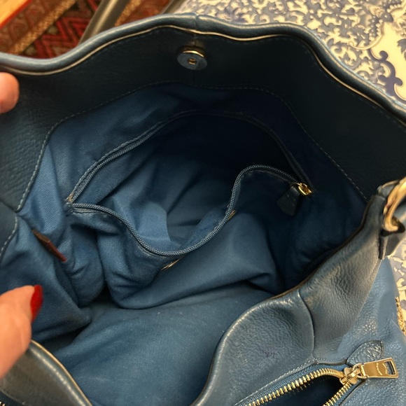 Coach Blue Leather Shoulder Bag - Picture 8 of 14